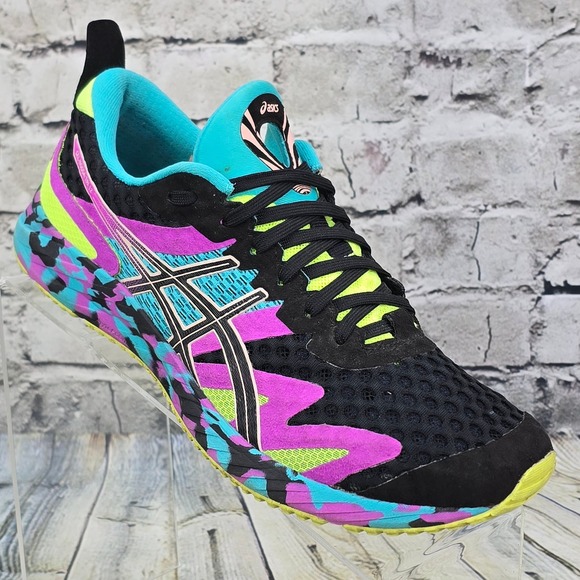 Asics Shoes - ASICS Gel-Noosa Tri 12 Running Shoes Womens 7.5 Black Pink Neon Multi 1012A578